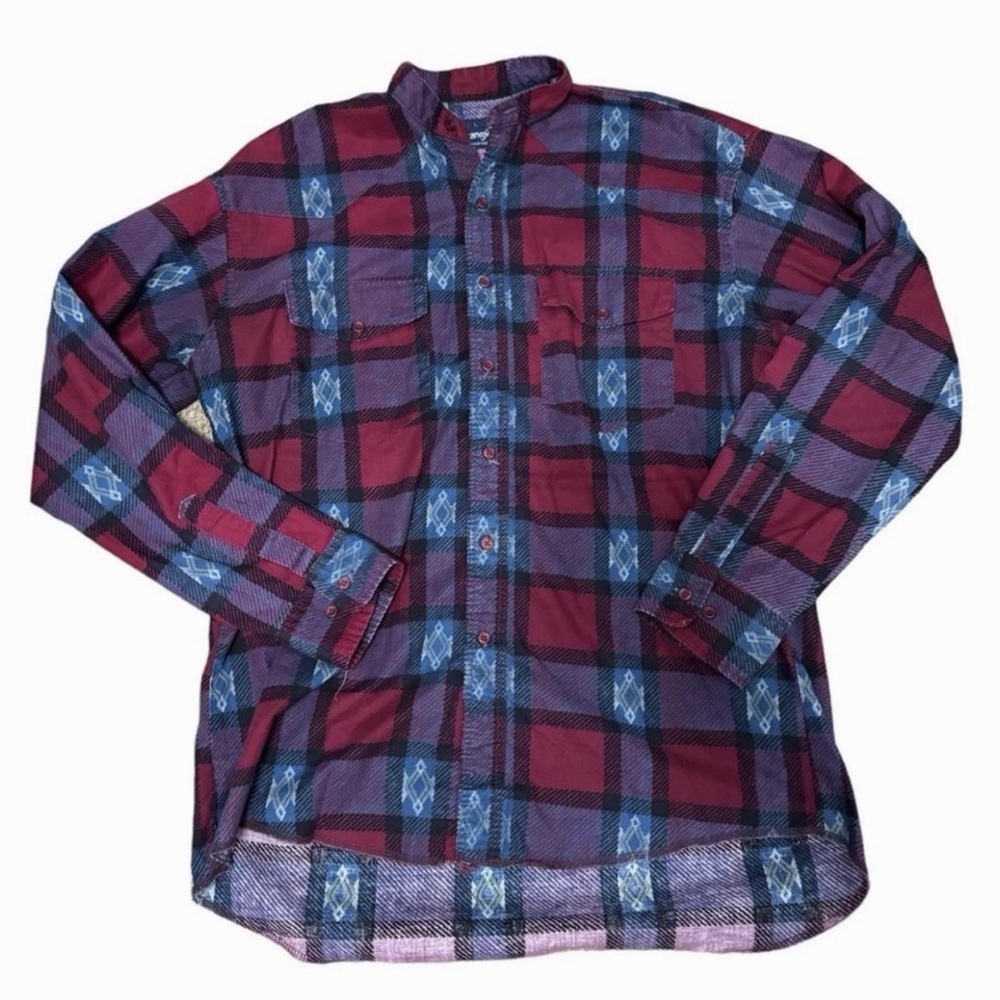 Wrangler Western Plaid Shirt - Red and Blue